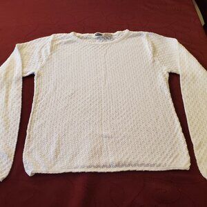 White knit sweater